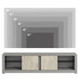 Hanah Home Soporte de TV Gris y Travertino